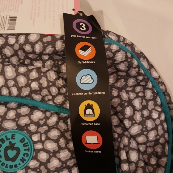 Double Dutch Club grey cheetah backpack - Picture 3 of 5